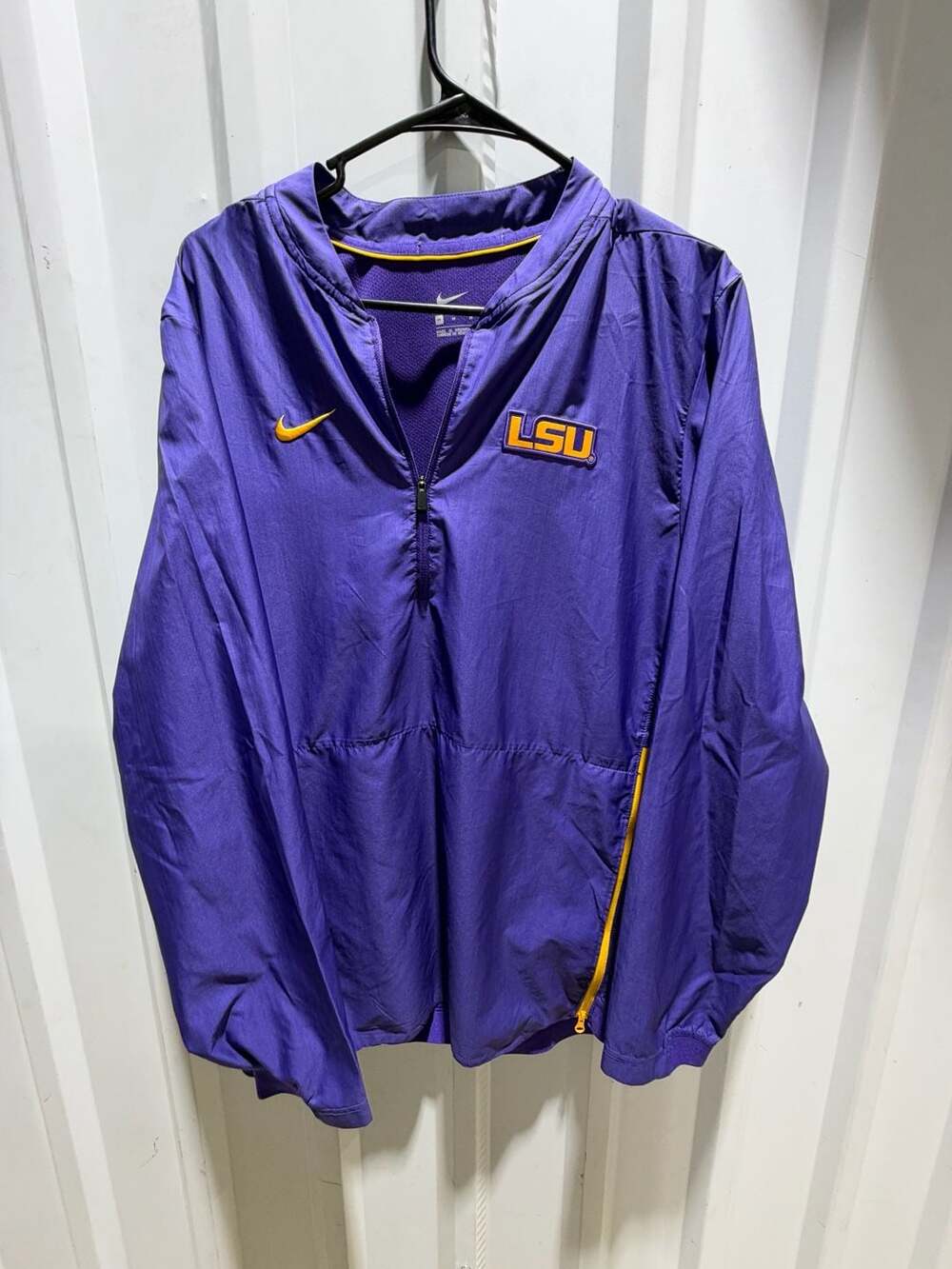 Nike LSU Tigers Quarter Zip Windbreaker Jacket Size M